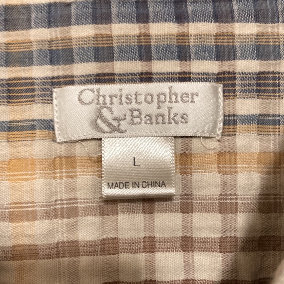 Christopher & Banks seersucker cotton shirt jacket - Picture 3 of 7